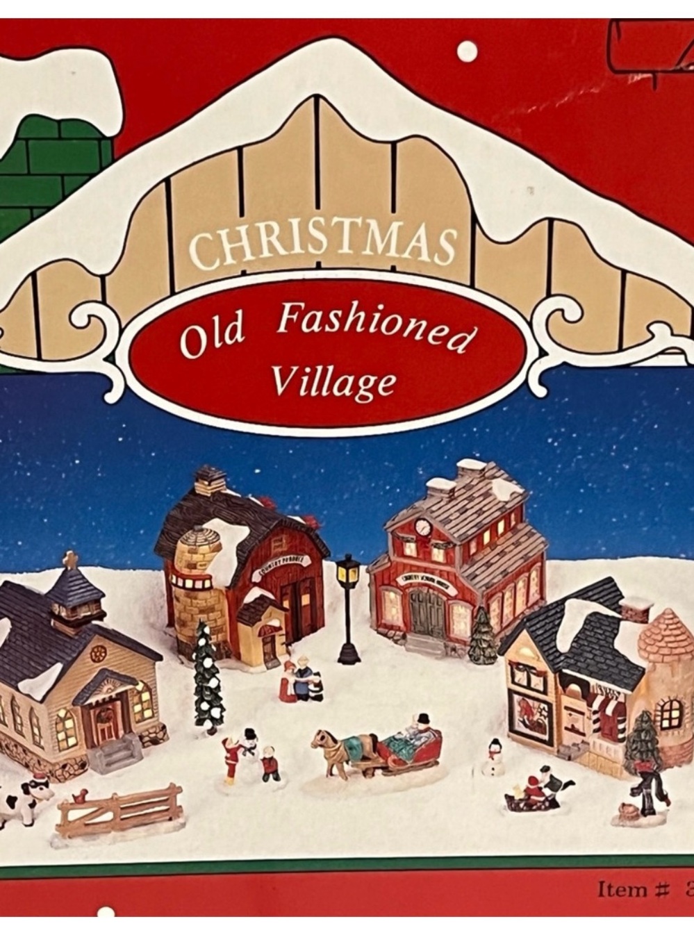 VinSource lLighted Ceramic Christmas Village Set -